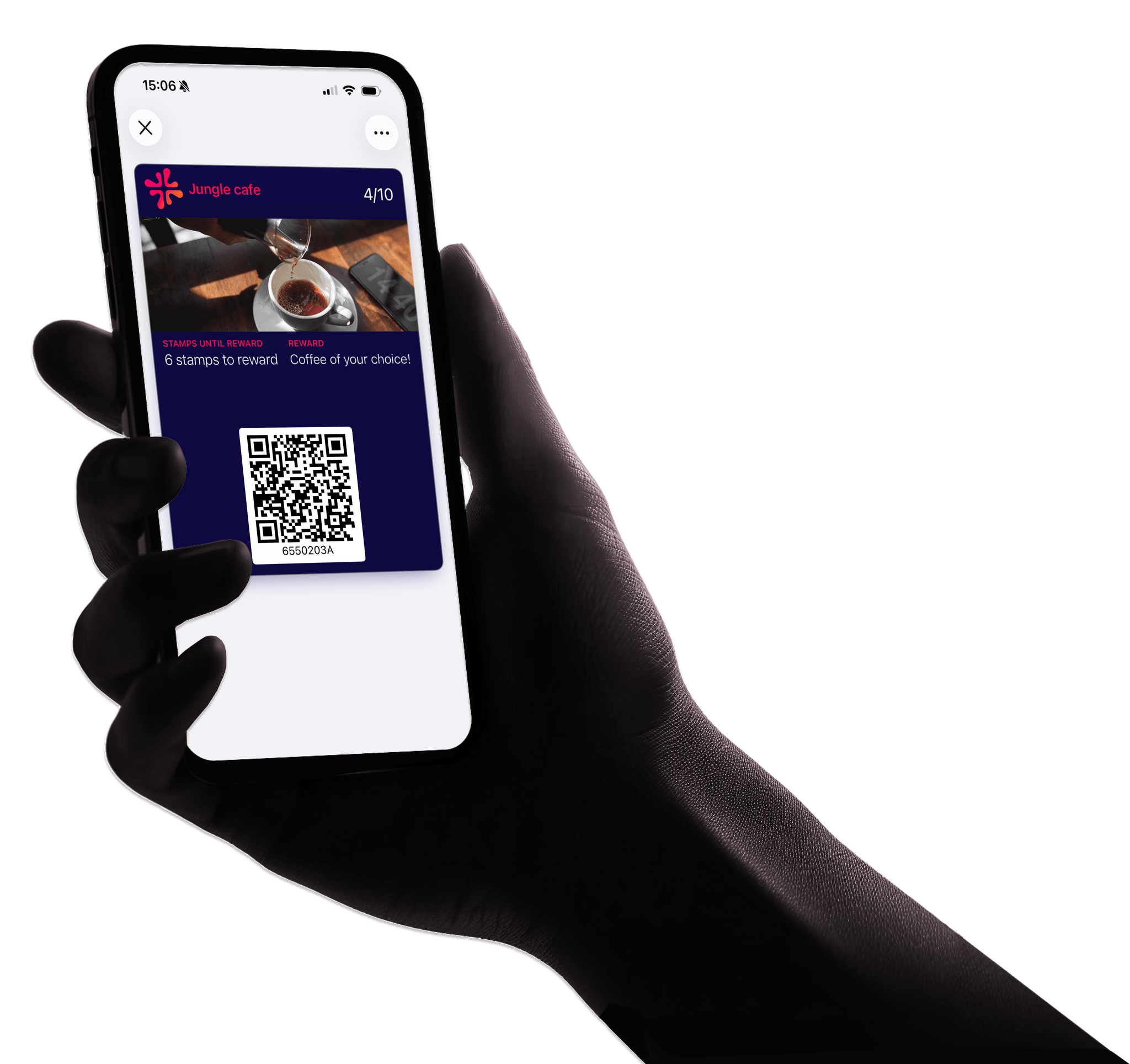 Lolty digital loyalty card displayed on an iPhone in Apple Wallet